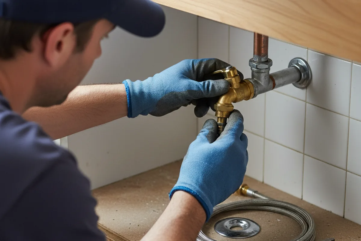 Shutoff valve and fitting work during Emergency Plumbing in Ethel